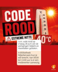 BIBLIOTHEEK GESLOTEN VRIJDAG